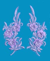 3D páros csipke rátét 21x11cm